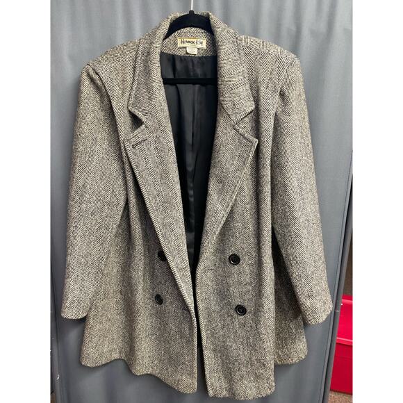 Herman Kay woman wool coat size 16w (b43) - Picture 1 of 13